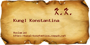 Kungl Konstantina névjegykártya